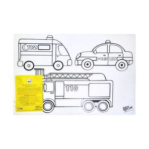 AKADEMİ ÇOCUK - Funny Mat - Ambulans-İtfaiye-Polis 48*33.5 cm
