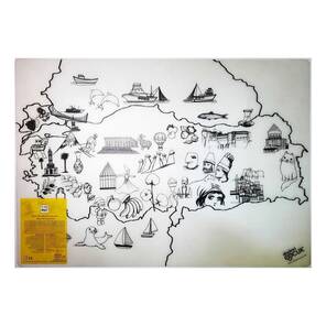 AKADEMİ ÇOCUK - Funny Mat - Türkiye Haritasi 68*48 cm