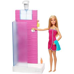 Barbie Bebek ve Oda Setleri Duş FXG51