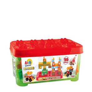 Dede Akıllı Çocuk İnşaat Seti̇ Blok 55 Parça