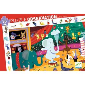 DJECO - Posterli Yapboz - Hayvanlar Sirki - 35 Parça