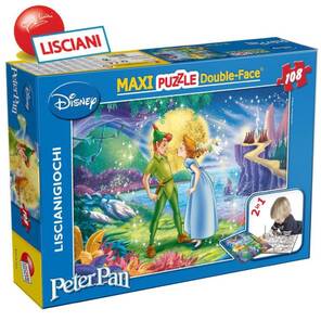 LISCIANI - Peter Pan Maxi Çift Yüzlü Yapboz - 108 Parça