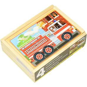 M&D 12'li 4 Ahşap Yapboz - Araçlar