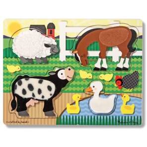 M&D Ahşap Dokun Hisset Yapboz - Çiftlik Hayvanları