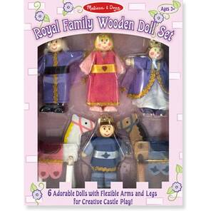 M&D - Ahşap Kraliyet Ailesi Bebek Seti