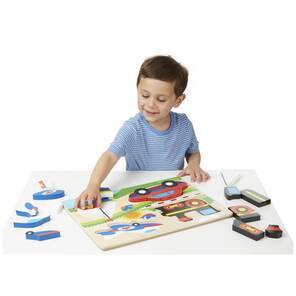 M&D Ahşap Tombul Parçalı Yapboz - Araçlar