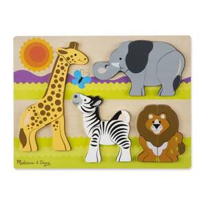 M&D Ahşap Tombul Parçalı Yapboz - Safari