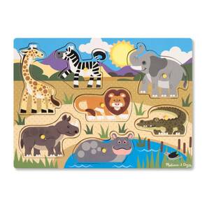 Melissa&Doug Ahşap Tutmalı Yapboz - Safari
