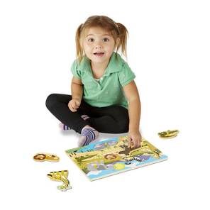 Melissa&Doug Ahşap Tutmalı Yapboz - Safari