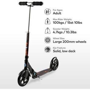 MICRO Black Scooter - Siyah