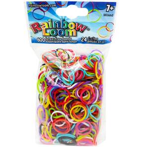 RAINBOW LOOM - 600'lü El Yapımı Bileklik Lastikleri - Karışık (Jel)