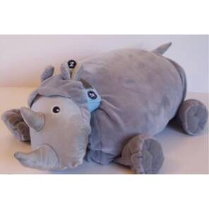 ZOOBIE - Rhaxma - Gri Gergedan Peluş, Yastık, Battaniye